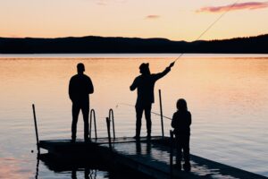 family fishing